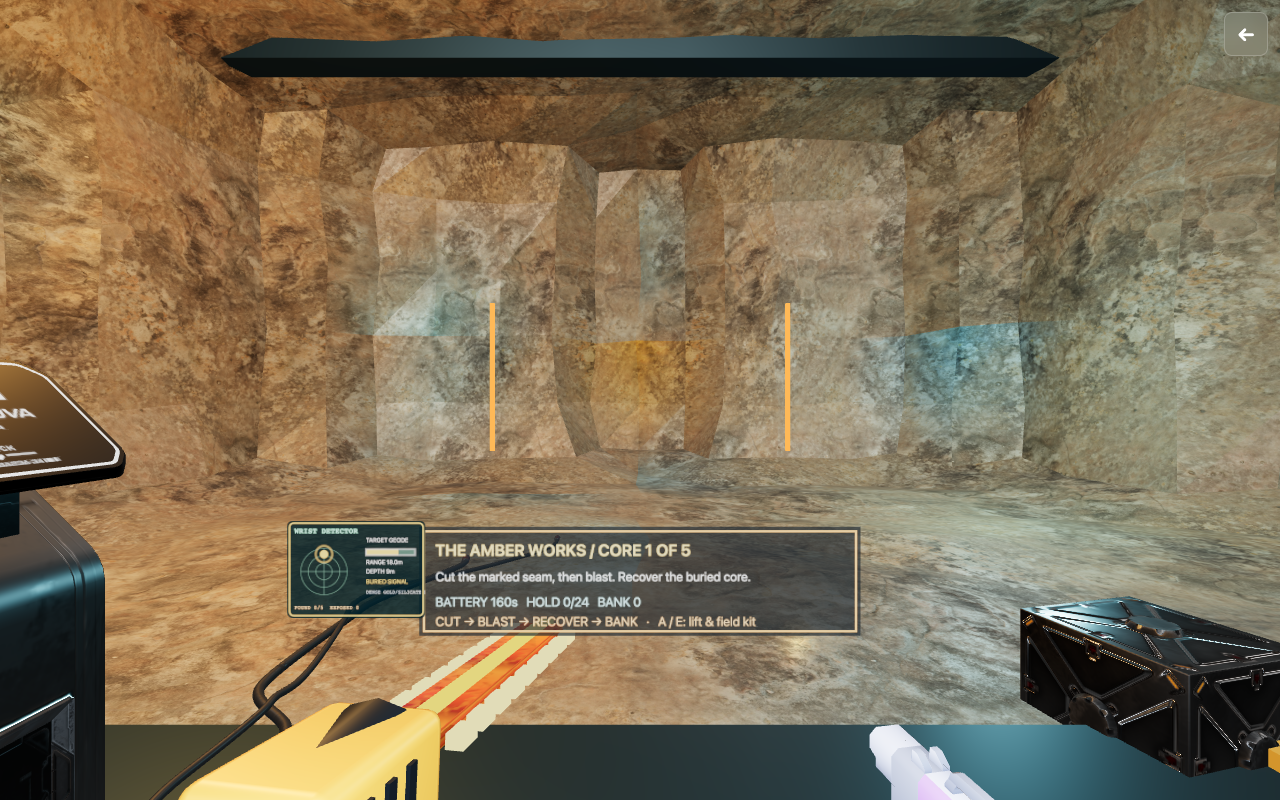 Star Miner's underground excavation chamber