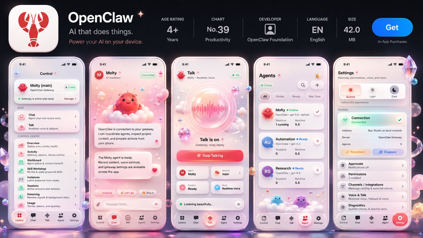 Light glossy pastel 3D app design reference from Jacob’s tweet